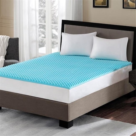 Sleep Philosophy Sleep Philosophy BASI16-0416 Gel Memory Foam Topper; Blue - Twin XL BASI16-0416